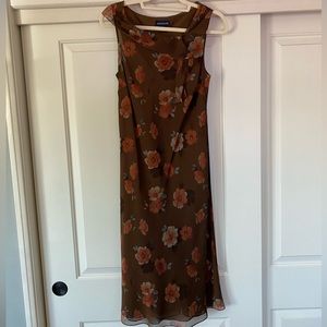 Brown Ann Taylor Vintage Floral Dress